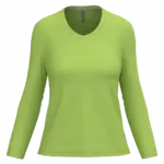PS_K382_LIME - Hidalgo-werbeartikel Dames T-shirt V-hals lange mouwen, lime — productfoto 38