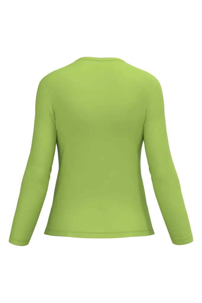 PS_K382-B_LIME - Hidalgo-werbeartikel Dames T-shirt V-hals lange mouwen, lime — productfoto 39