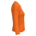 PS_K382-S_ORANGE - Hidalgo-werbeartikel Dames T-shirt V-hals lange mouwen, orange — productfoto 43