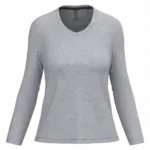 PS_K382_OXFORDGREY - Hidalgo-werbeartikel Dames T-shirt V-hals lange mouwen, oxford grey — productfoto 47