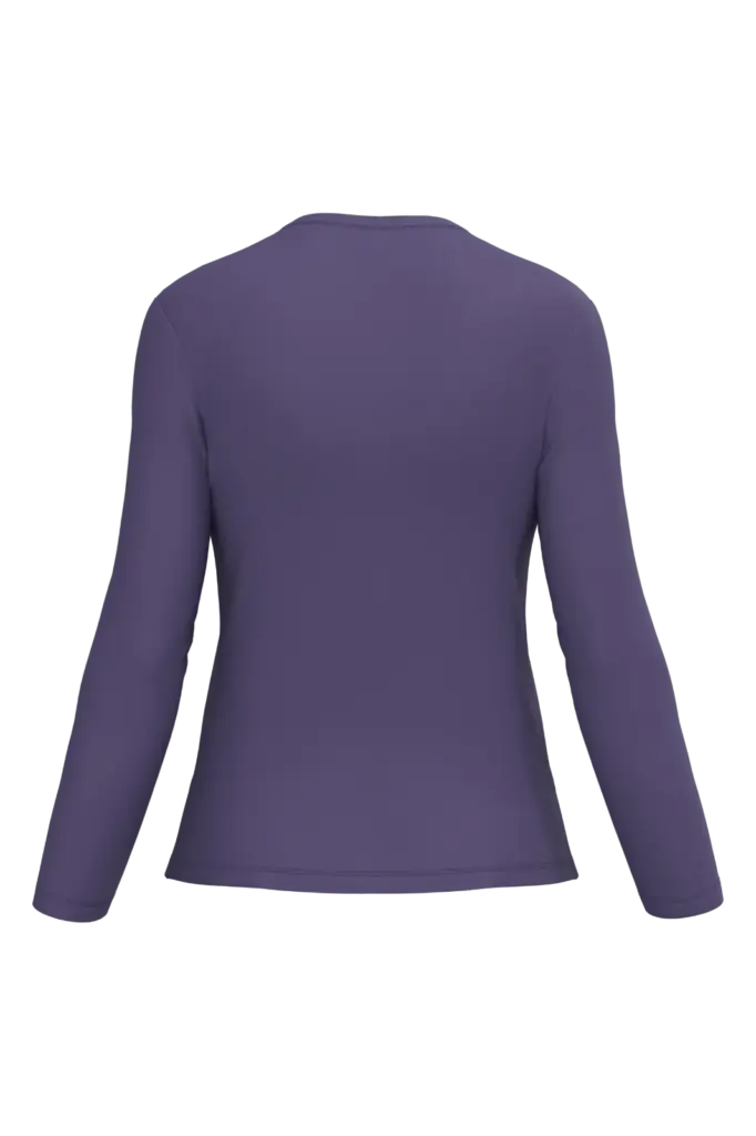 PS_K382-B_PURPLE - Hidalgo-werbeartikel Dames T-shirt V-hals lange mouwen, purple — productfoto 51
