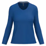 PS_K382_ROYALBLUE - Hidalgo-werbeartikel Dames T-shirt V-hals lange mouwen, royal blue — productfoto 56