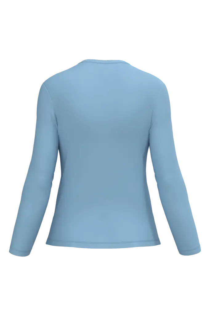 PS_K382-B_SKYBLUE - Hidalgo-werbeartikel Dames T-shirt V-hals lange mouwen, sky blue — productfoto 60