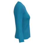 PS_K382-S_TROPICALBLUE - Hidalgo-werbeartikel Dames T-shirt V-hals lange mouwen, tropical blue — productfoto 61
