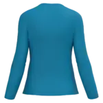 PS_K382-B_TROPICALBLUE - Hidalgo-werbeartikel Dames T-shirt V-hals lange mouwen, tropical blue — productfoto 63