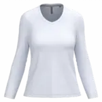 PS_K382_WHITE - Hidalgo-werbeartikel Dames T-shirt V-hals lange mouwen, white — productfoto 65