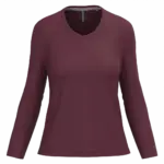 PS_K382_WINE - Hidalgo-werbeartikel Dames T-shirt V-hals lange mouwen, wine — productfoto 68