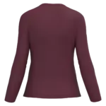 PS_K382-B_WINE - Hidalgo-werbeartikel Dames T-shirt V-hals lange mouwen, wine — productfoto 69