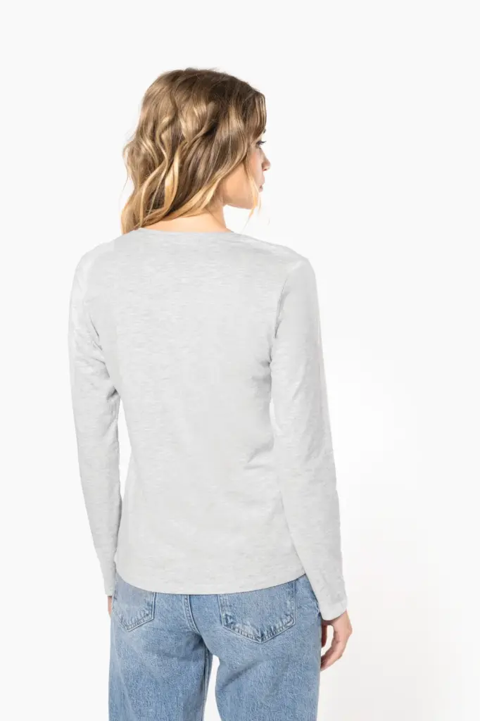 Dames T-shirt ronde hals lange mouwen — productfoto 2