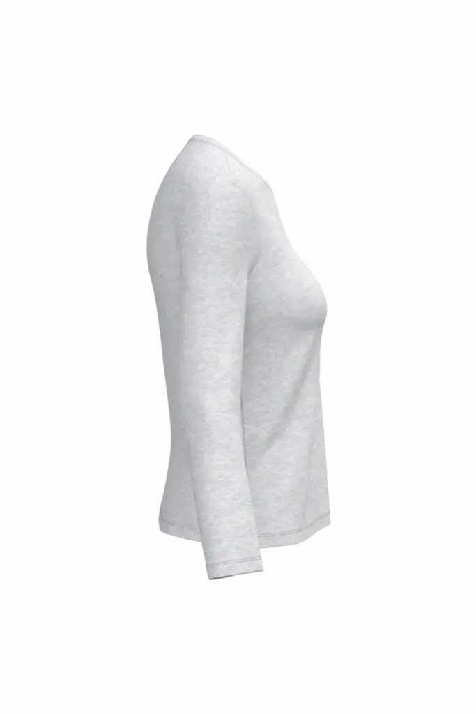 Dames T-shirt ronde hals lange mouwen — productfoto 6