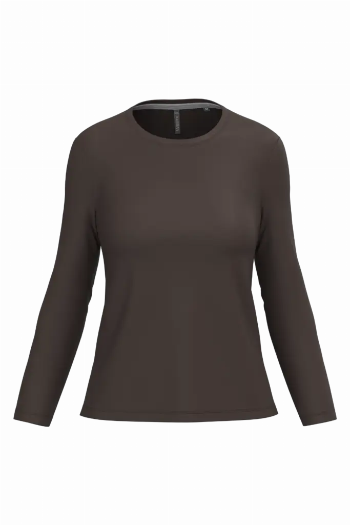 Dames T-shirt ronde hals lange mouwen — productfoto 13