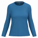 Dames T-shirt ronde hals lange mouwen, light royal blue — productfoto 22