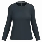 Dames T-shirt ronde hals lange mouwen, navy — productfoto 25