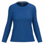 Dames T-shirt ronde hals lange mouwen, royal blue — productfoto 30