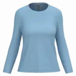 Dames T-shirt ronde hals lange mouwen, sky blue — productfoto 31