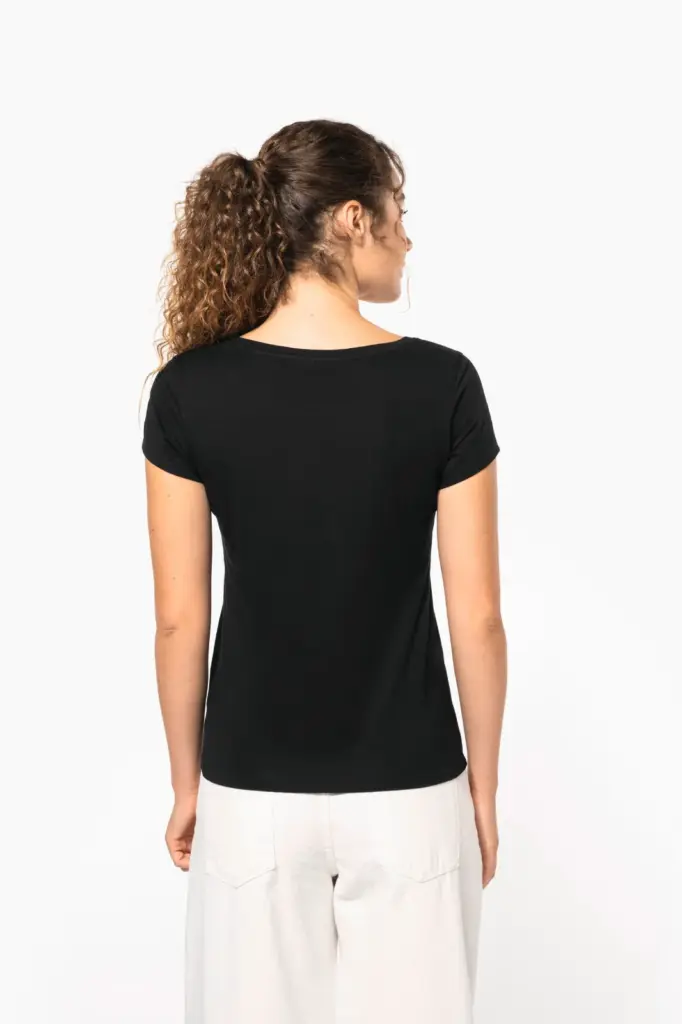 K384-5_2026 - Hidalgo-werbeartikel Dames-T-shirt korte mouwen met boothals — productfoto 2