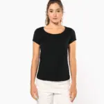 Dames-T-shirt korte mouwen met boothals — productfoto 5