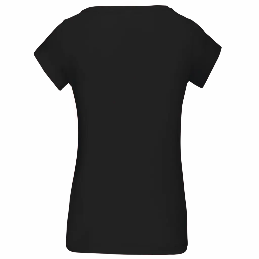 PS_K384-B_BLACK - Hidalgo-werbeartikel Dames-T-shirt korte mouwen met boothals, black — productfoto 10