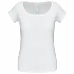 PS_K384_WHITE - Hidalgo-werbeartikel Dames-T-shirt korte mouwen met boothals, white — productfoto 12