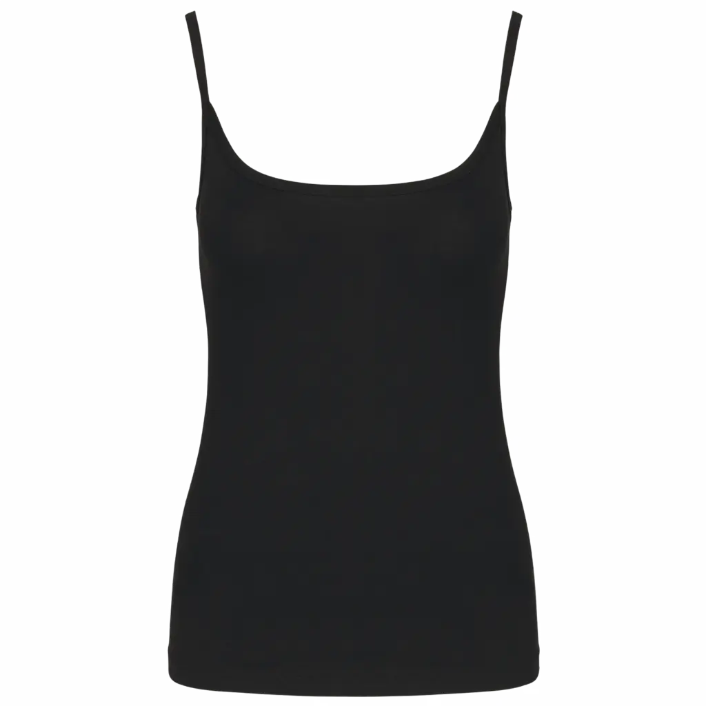 Damestop met schouderbandjes, black — productfoto 8