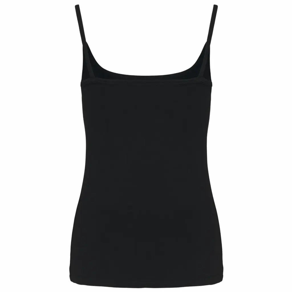 Damestop met schouderbandjes, black — productfoto 9