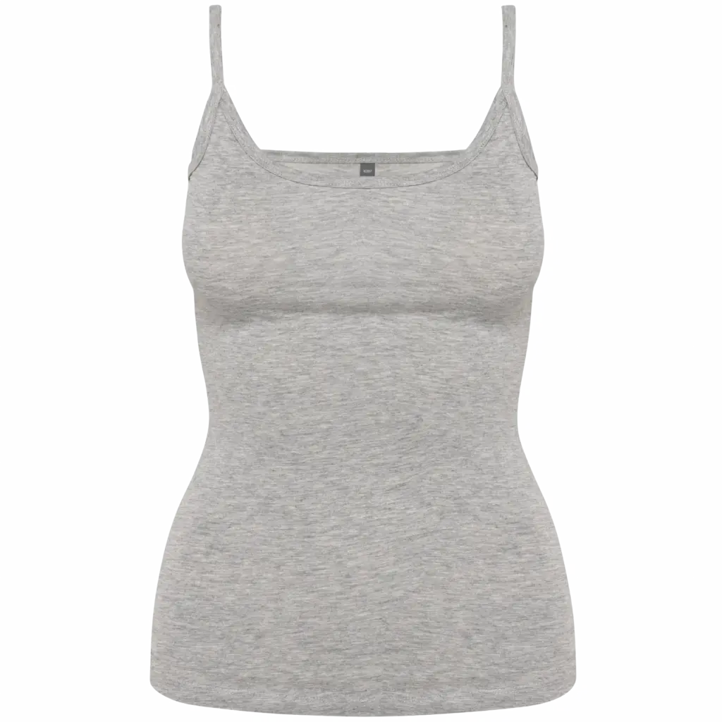 Damestop met schouderbandjes, light grey heather — productfoto 11