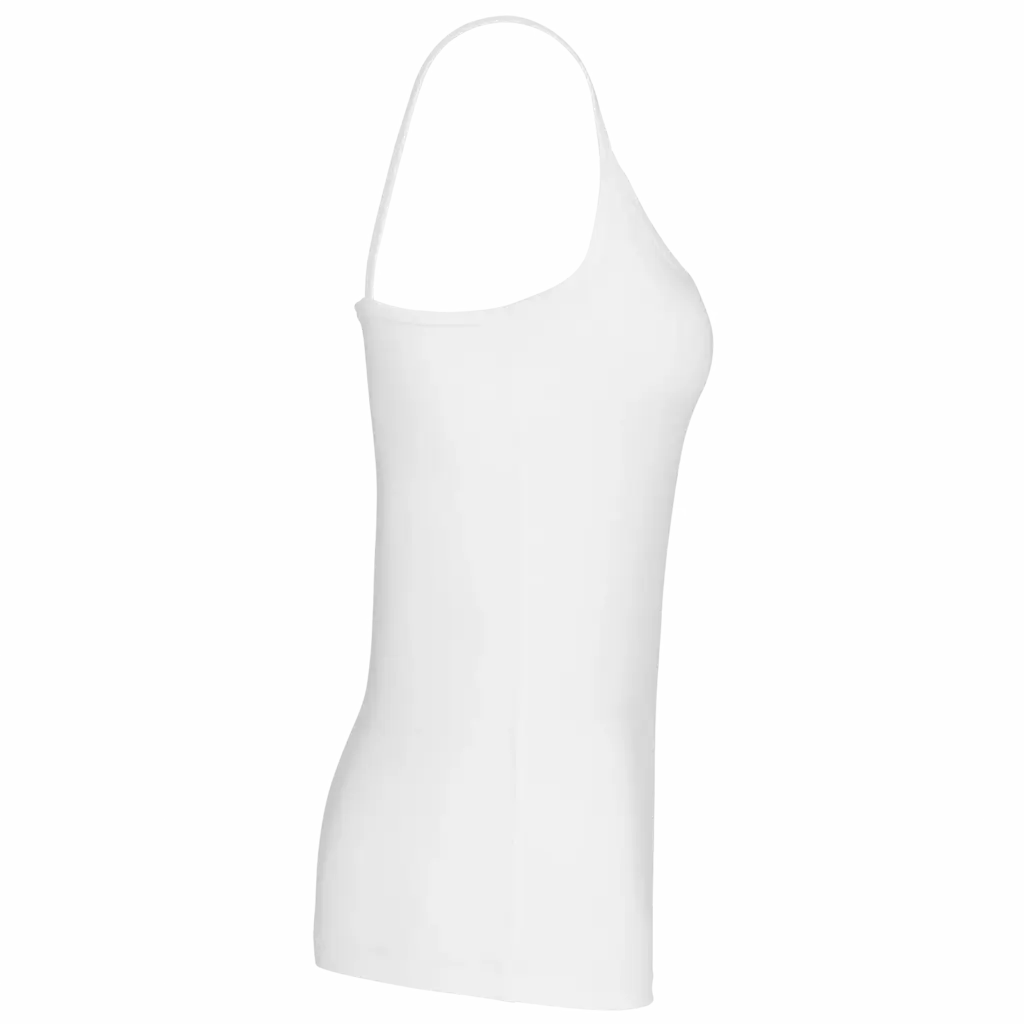 Damestop met schouderbandjes, white — productfoto 13