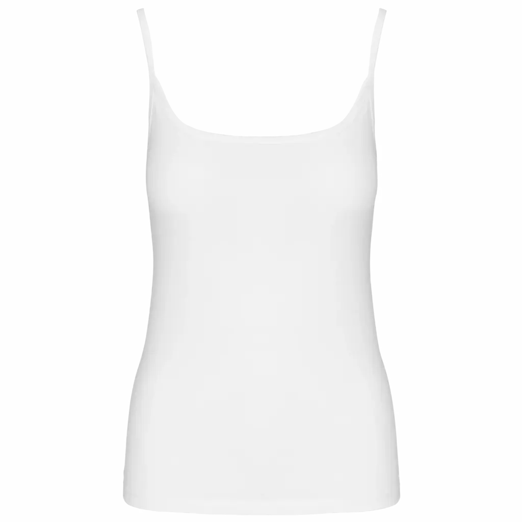 Damestop met schouderbandjes, white — productfoto 14