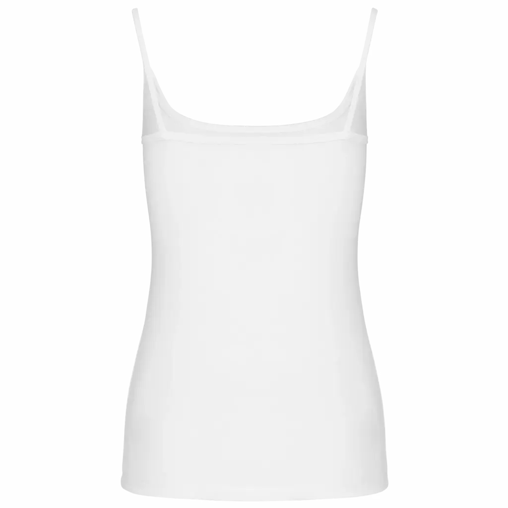Damestop met schouderbandjes, white — productfoto 15