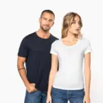 Bio T-shirt kraag met onafgewerkte rand korte mouwen — productfoto 8