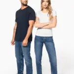 Bio T-shirt kraag met onafgewerkte rand korte mouwen — productfoto 10