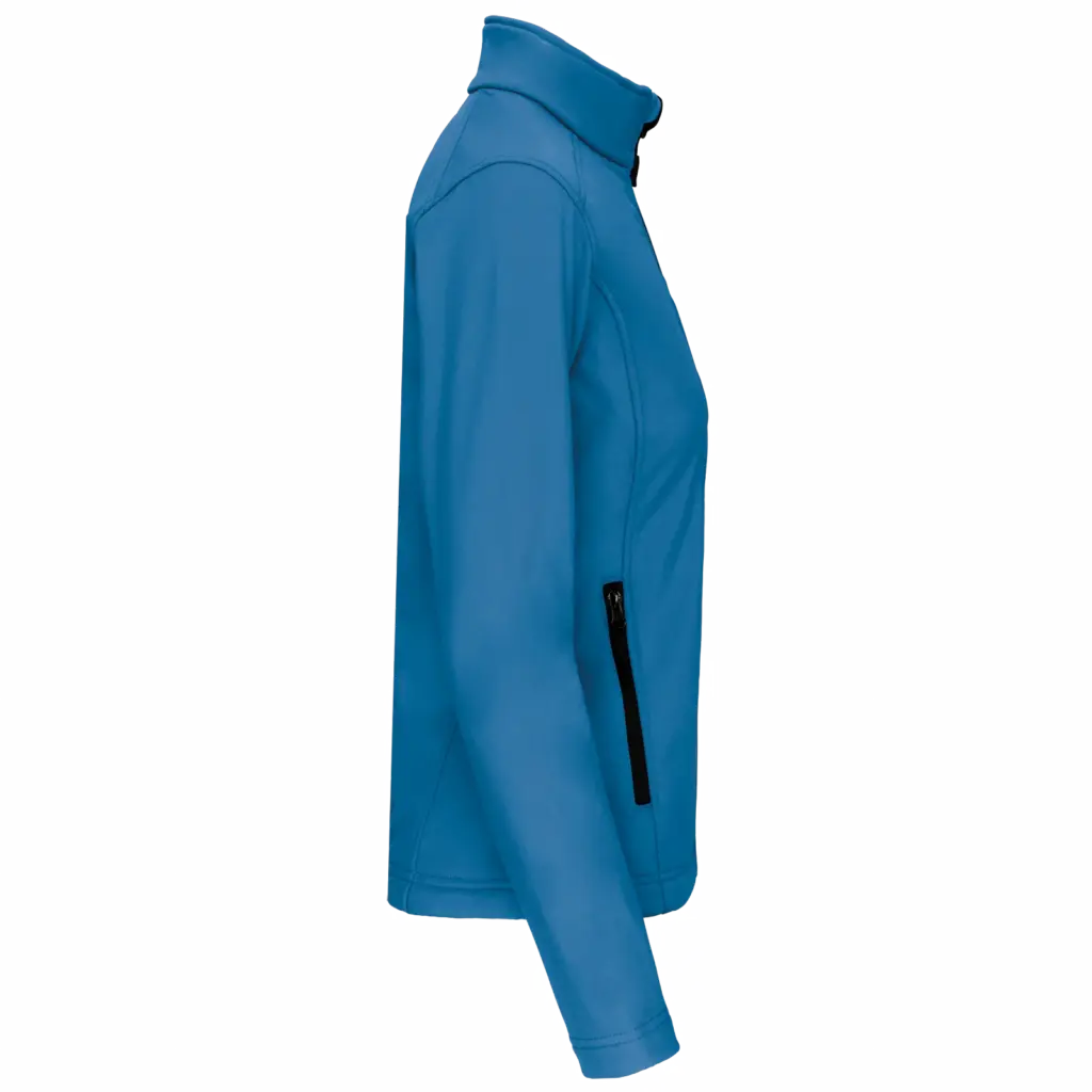 PS_K400-S_AQUABLUE - Hidalgo Dames softshell jas, aqua blue — productfoto 14