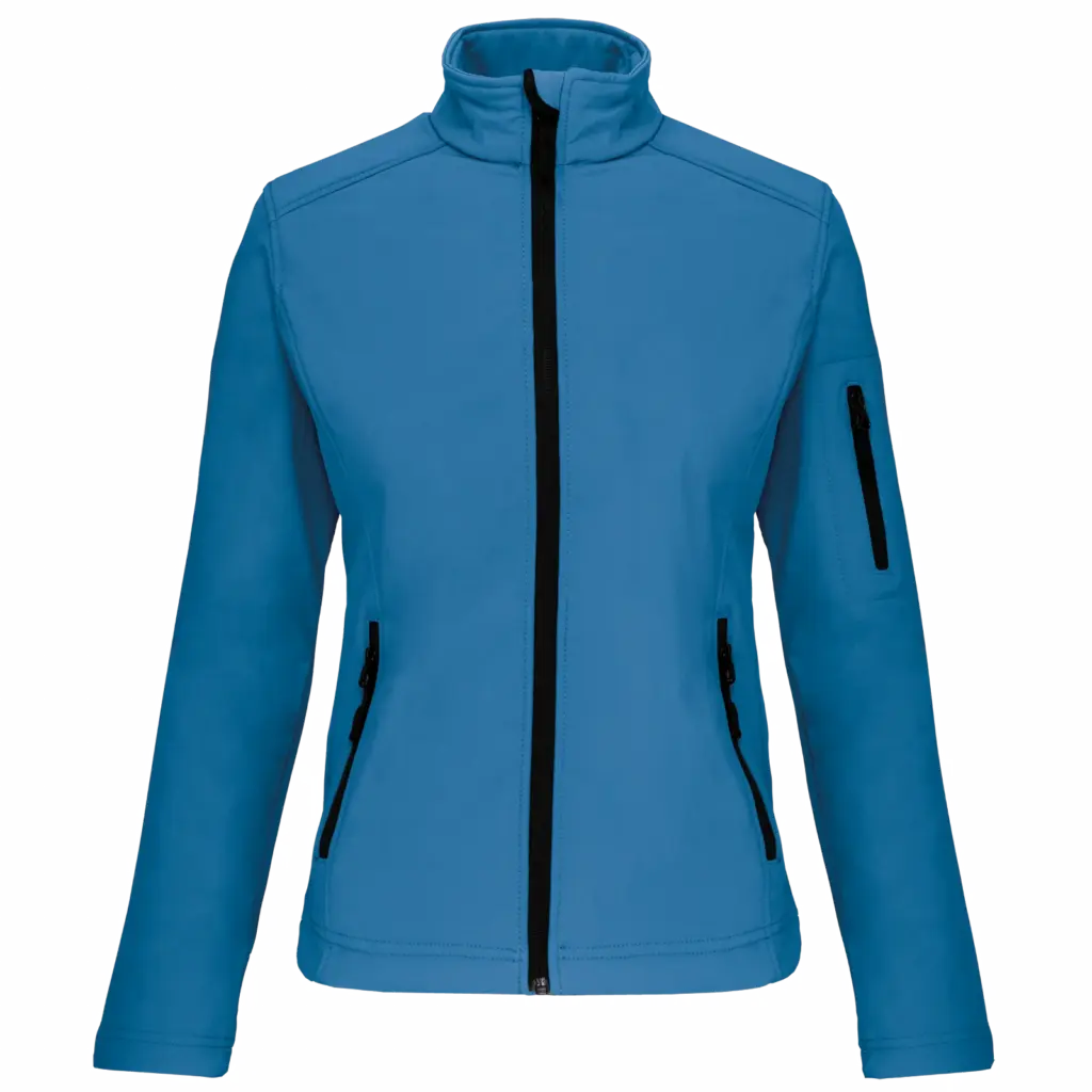 PS_K400_AQUABLUE - Hidalgo Dames softshell jas, aqua blue — productfoto 15