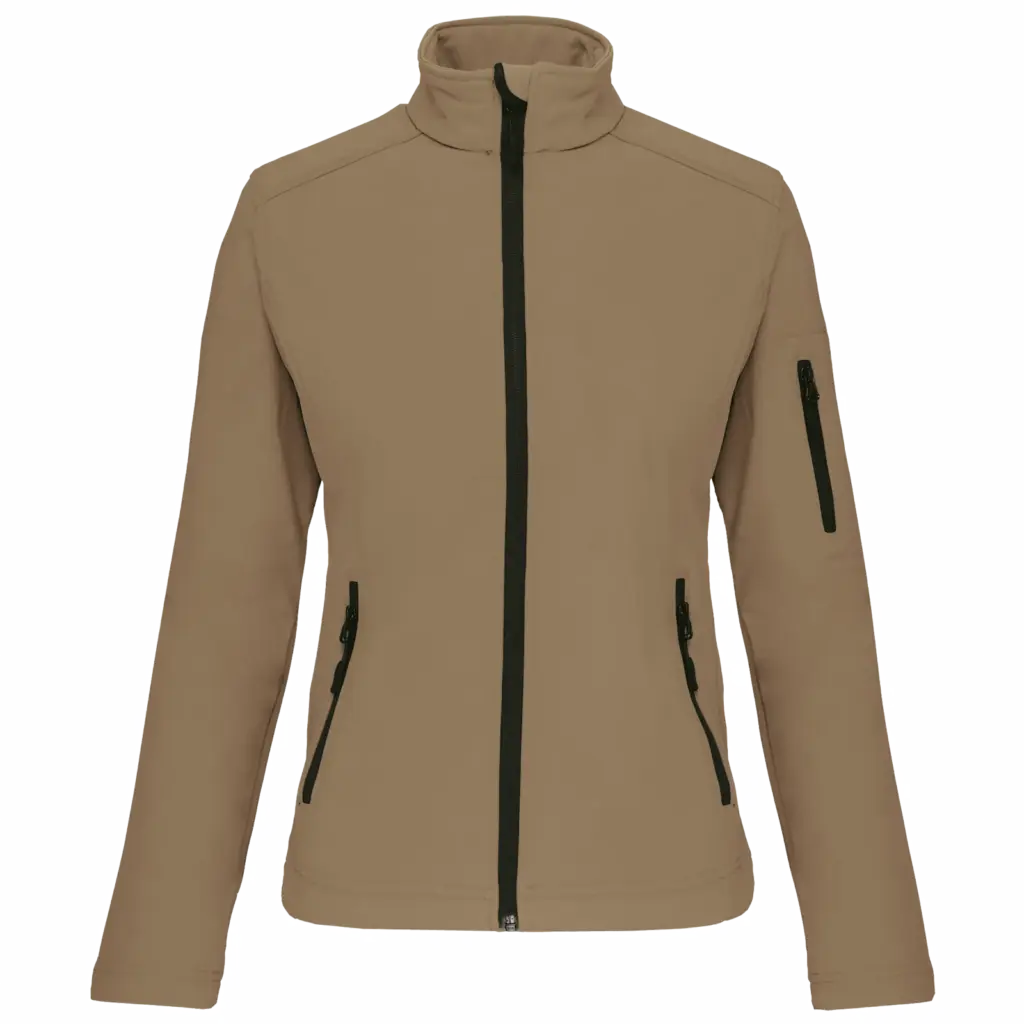 PS_K400_CAMEL - Hidalgo Dames softshell jas, camel — productfoto 24