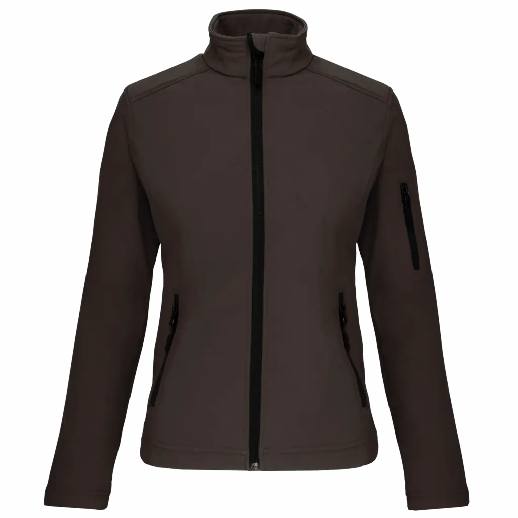 PS_K400_CHOCOLATE - Hidalgo Dames softshell jas, chocolate — productfoto 27