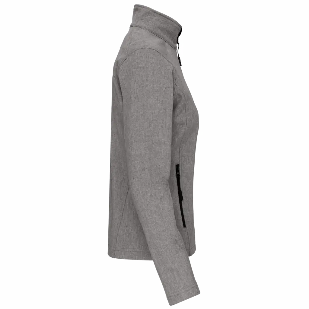 PS_K400-S_MARLGREY - Hidalgo Dames softshell jas, marl grey — productfoto 38