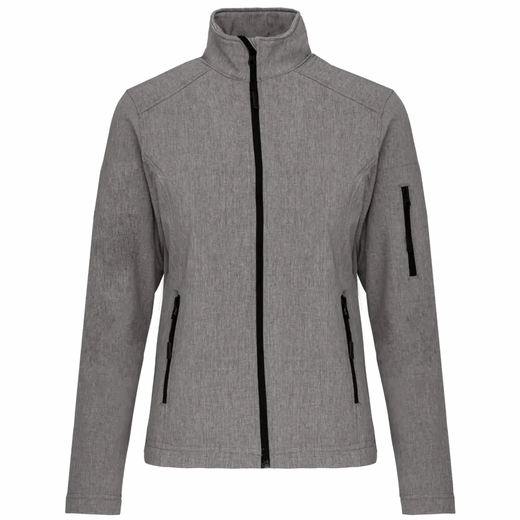 PS_K400_MARLGREY - Hidalgo Dames softshell jas, marl grey — productfoto 39