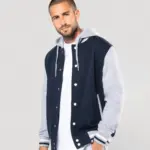 College jacket met capuchon unisex — productfoto 2