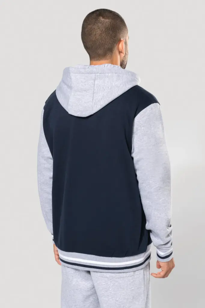 College jacket met capuchon unisex — productfoto 3