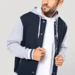 College jacket met capuchon unisex — productfoto 4