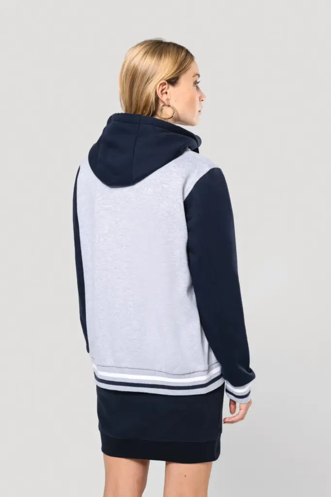 College jacket met capuchon unisex — productfoto 7