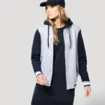 College jacket met capuchon unisex — productfoto 8