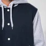 College jacket met capuchon unisex — productfoto 11