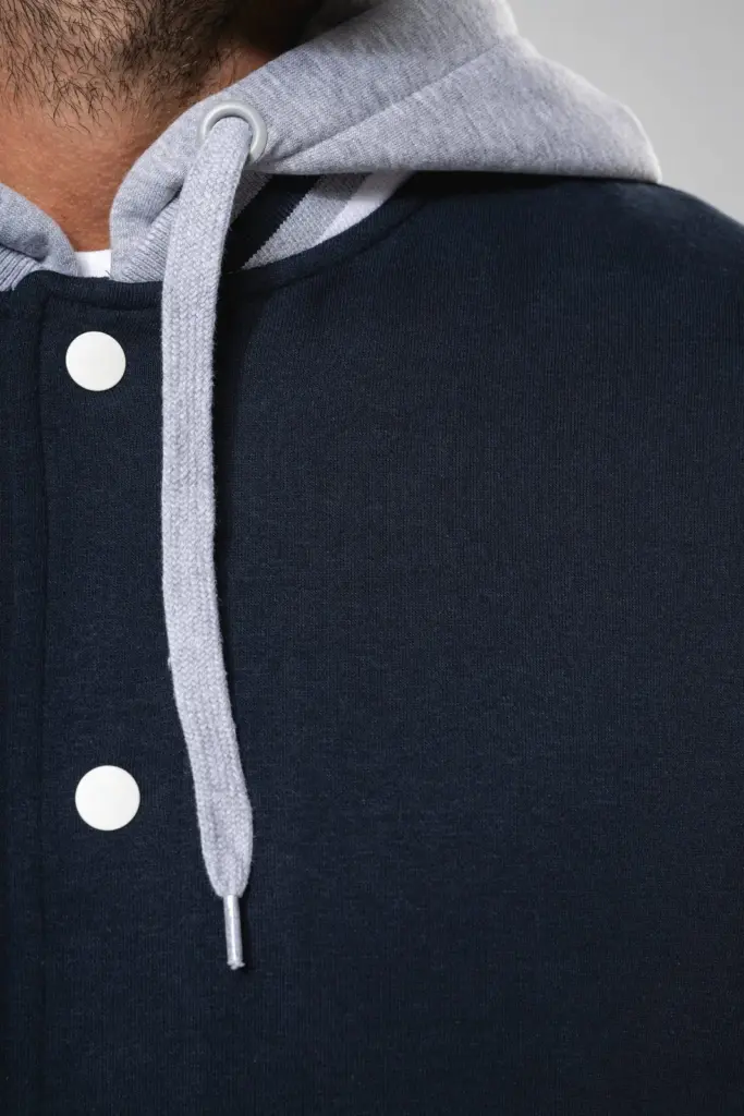 College jacket met capuchon unisex — productfoto 12