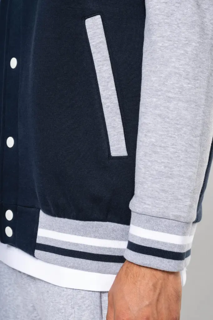 College jacket met capuchon unisex — productfoto 14