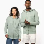 Ecologisch uniseks sweatvest met capuchon