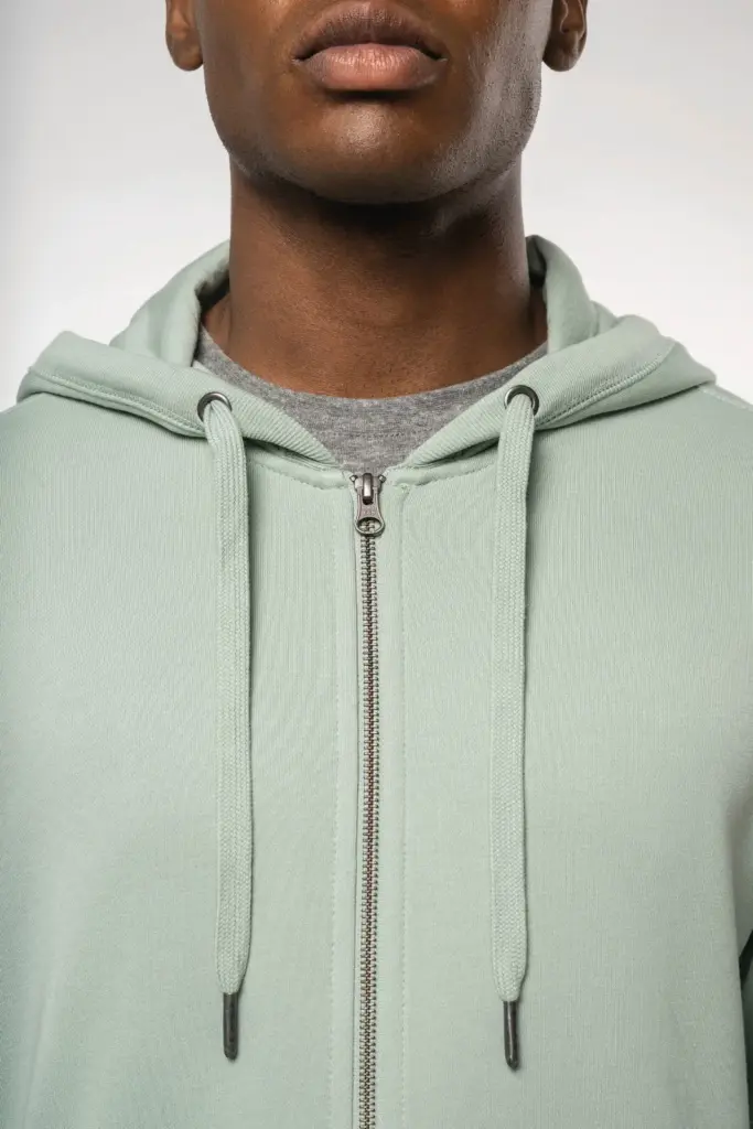 Ecologisch uniseks sweatvest met capuchon — productfoto 4