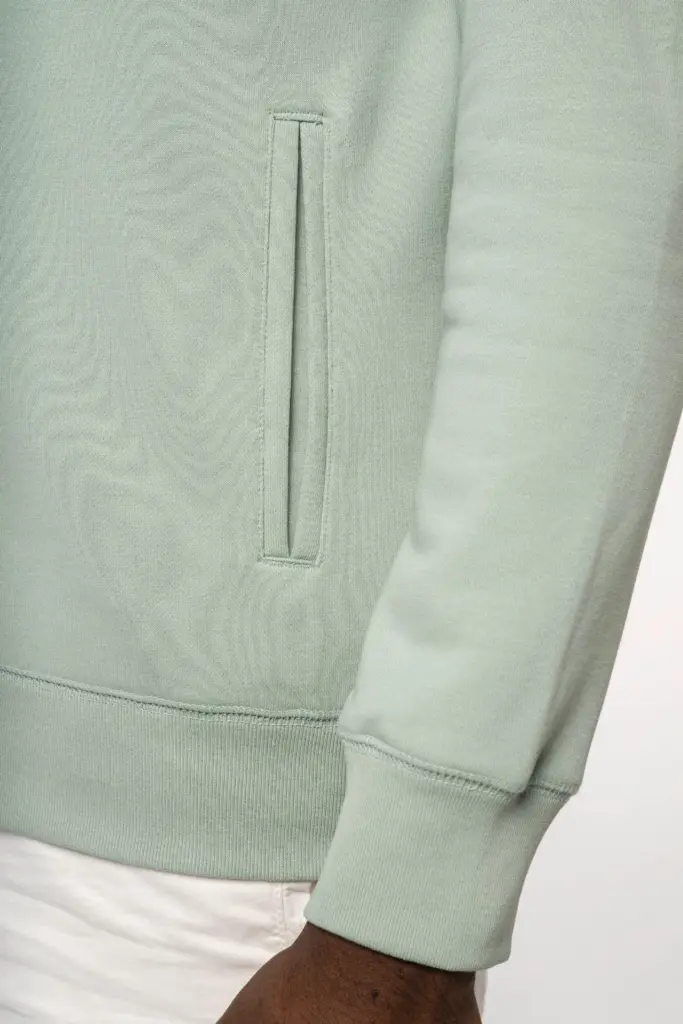 Ecologisch uniseks sweatvest met capuchon — productfoto 5