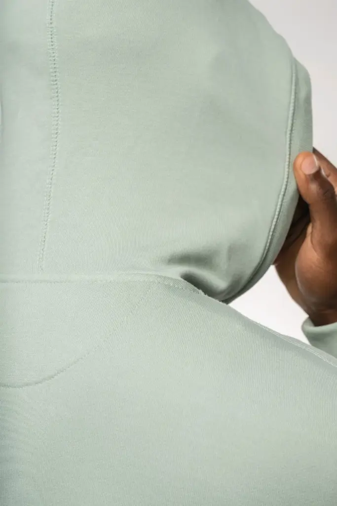 Ecologisch uniseks sweatvest met capuchon — productfoto 6
