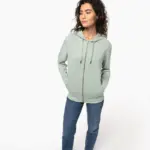 Ecologisch uniseks sweatvest met capuchon — productfoto 10